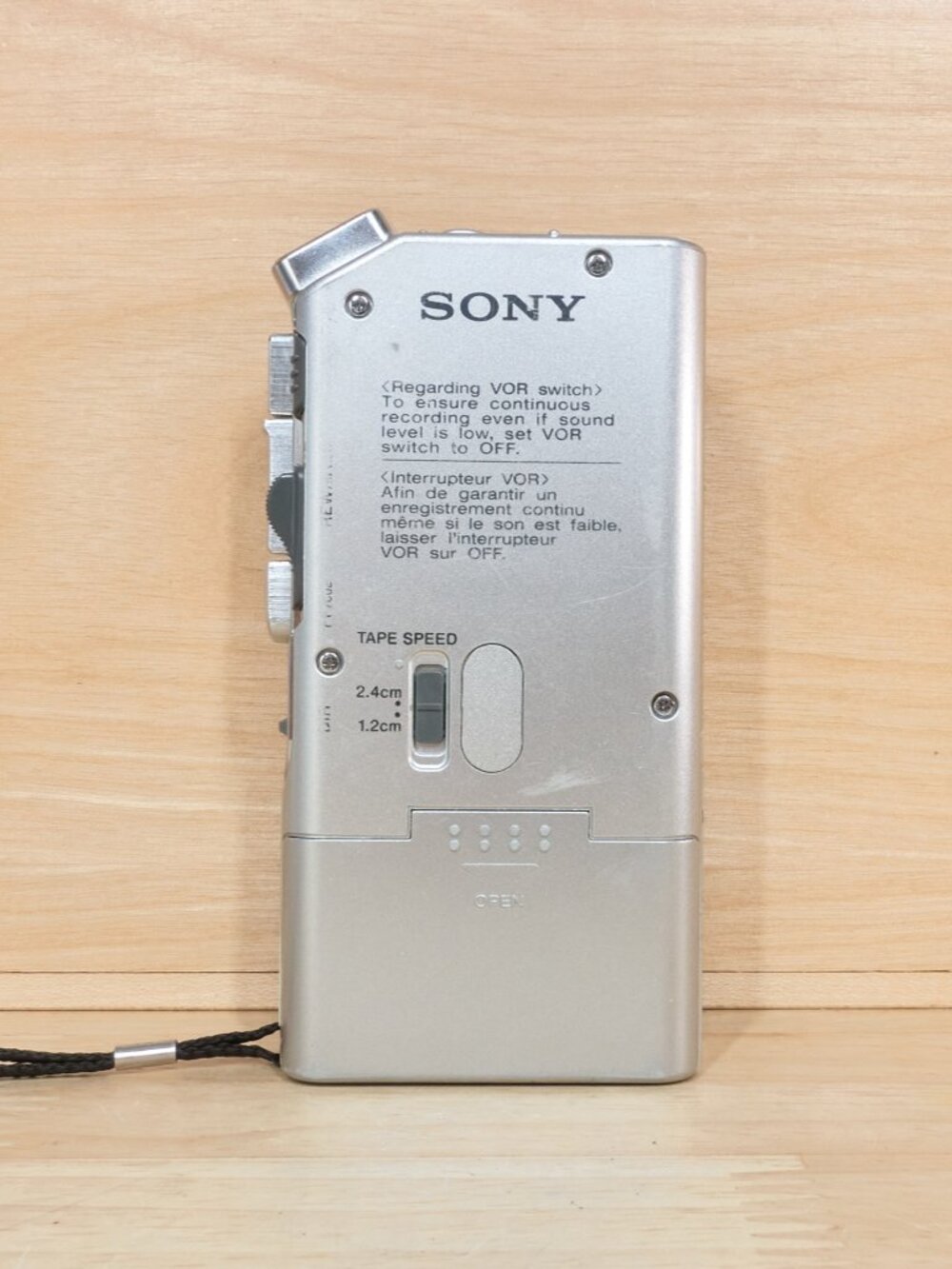 Sony M-830V Microcassette Voice Recorder VOR Auto Reverse Tested Working - Picture 7 of 8